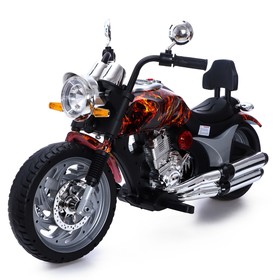 Электромотоцикл "Чоппер", 2 мотора, цвет пламя глянец