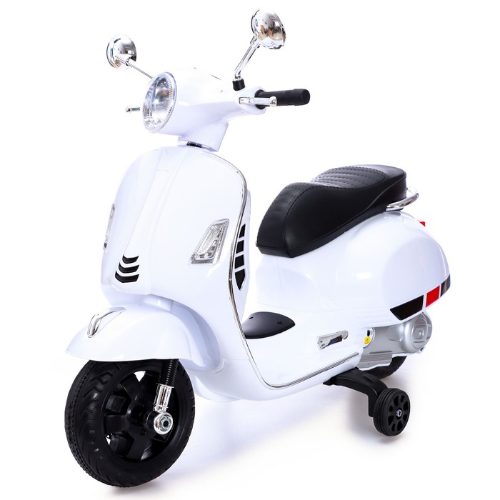 Электромотоцикл «Скутер», цвет белый детский электромотоцикл zaxboard decepticon aqua 5 2ah 150w скутер электровелосипед