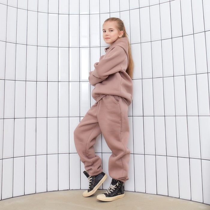 

Брюки для девочки MINAKU: Basic Line KIDS, цвет тёмно-бежевый, рост 104