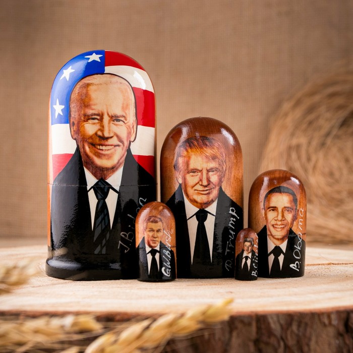 

Матрешка "Президенты США", 5 кукольная, 10 см