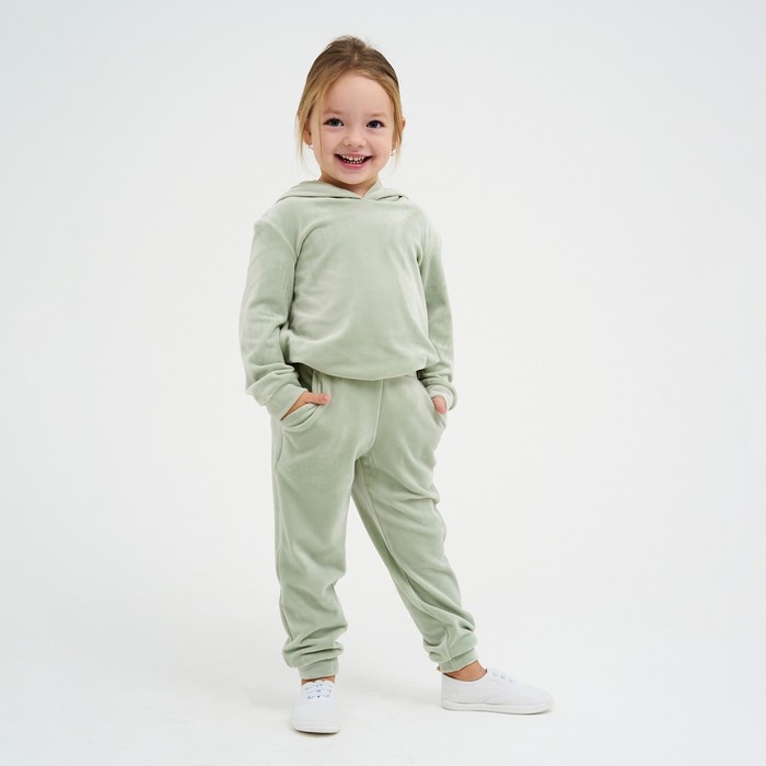 Костюм детский (толстовка, брюки) KAFTAN Basic line р.32 (110-116), зеленый