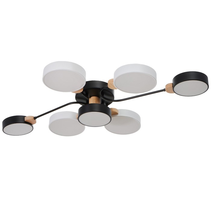 

Люстра 1315/7 LED 168Вт 3000-6000К черно-белый 104х68х15 см