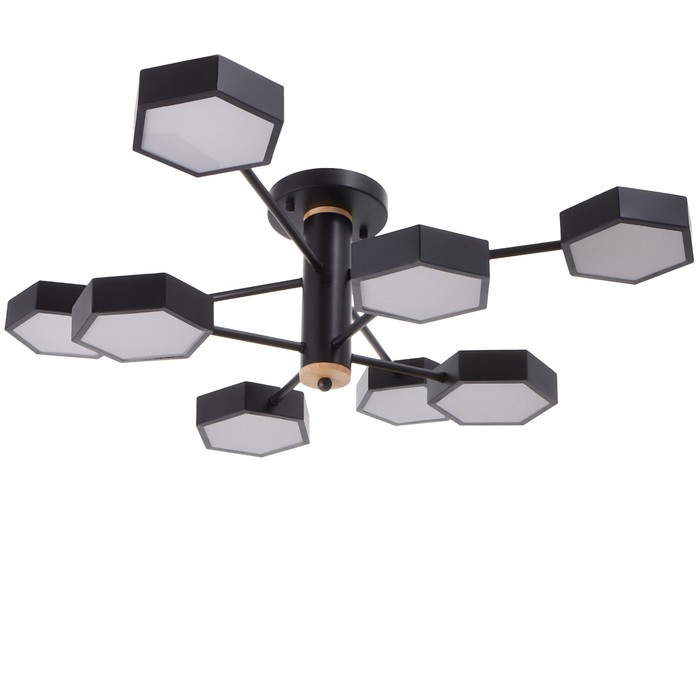 

Люстра 1318/8BK LED 192Вт 3000-6000К черный 86х86х25 см