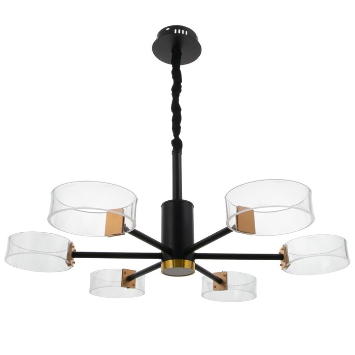 

Люстра 1703/6 LED 124Вт 3000-6000К черный 68х68х48 см