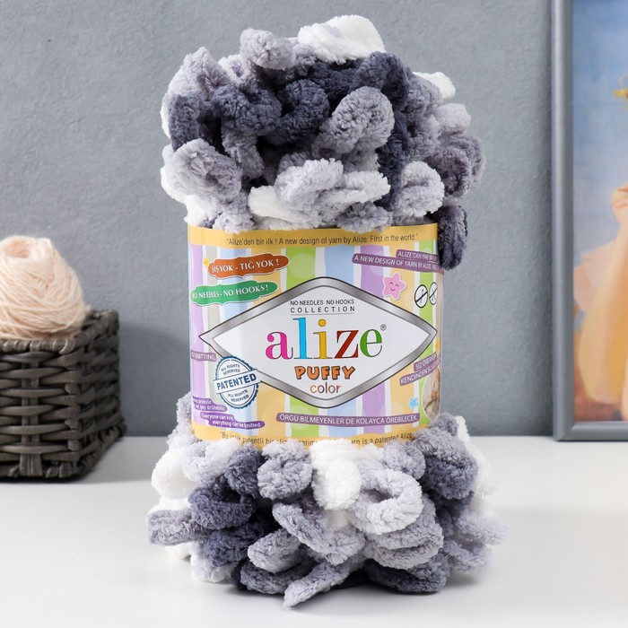 

Пряжа "Puffy color" 100 % микрополиэстер 9м/100г (5925)