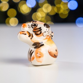 

Сувенир "Тигр Малыш" гжель цветной 3,5х4,5 см