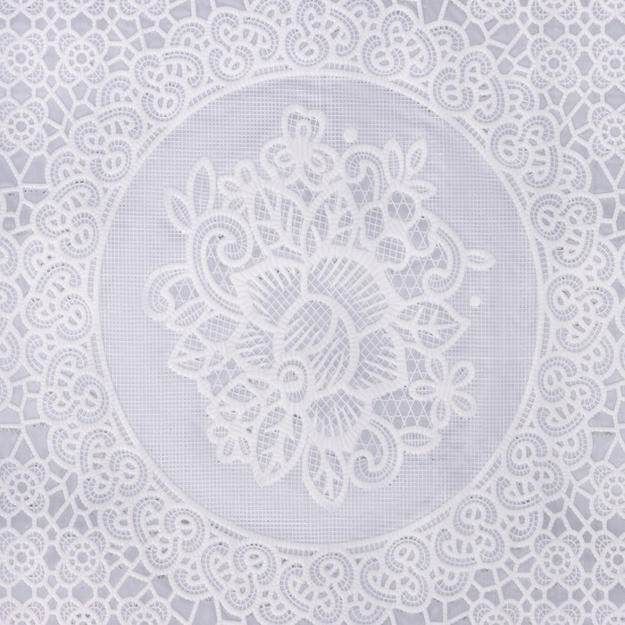 Клеенка ажурная Lace (рулон 20 метров), ширина 137 см "Роуз" цвет белый