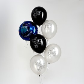 Букет из шаров «Космического дня рождения», латекс, фольга, набор 6 шт. Ош
