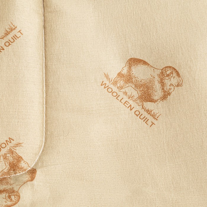 фото Одеяло одноигольная стежка овечья шерсть 200х215 см, 300 гр, пэ, чемодан monro