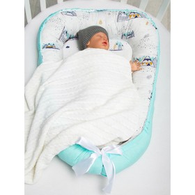 

Подушка-позиционер Little Baby «Горы», цвет белый/мята