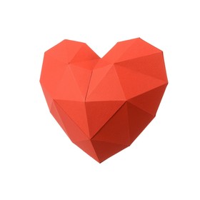 Бумажный конструктор 'Сердце' красный 20х10х22см Ош
