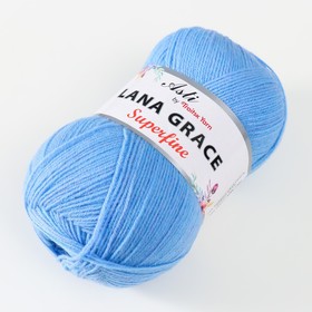 

Пряжа "Lana Grace Superfine" 25% шерсть мериноса, 75% акрил 610м/100гр (2820, воздушно-голуб