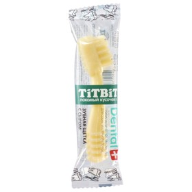 ДЕНТАЛ+ Зубная щетка для собак Titbit для маленьких пород, с сыром Ош