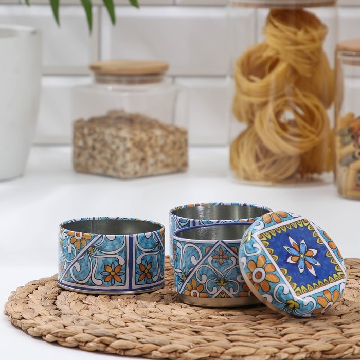 

Банка для сыпучих продуктов «Трио Восток», 16,8×8,5×8,5 см, 3 секции