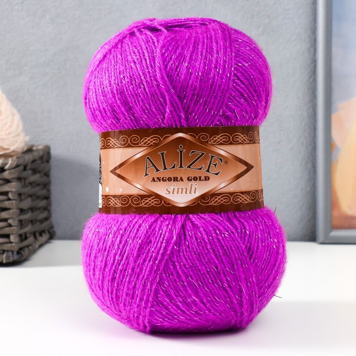 

Пряжа "Angora Gold Simli" 75% акрил, 20% шерсть, 5% металлик 500м/100гр (133)