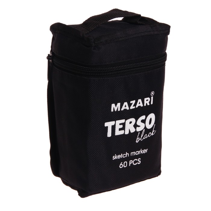 фото Набор двусторонних маркеров для скетчинга mazari terso black, 60 цветов