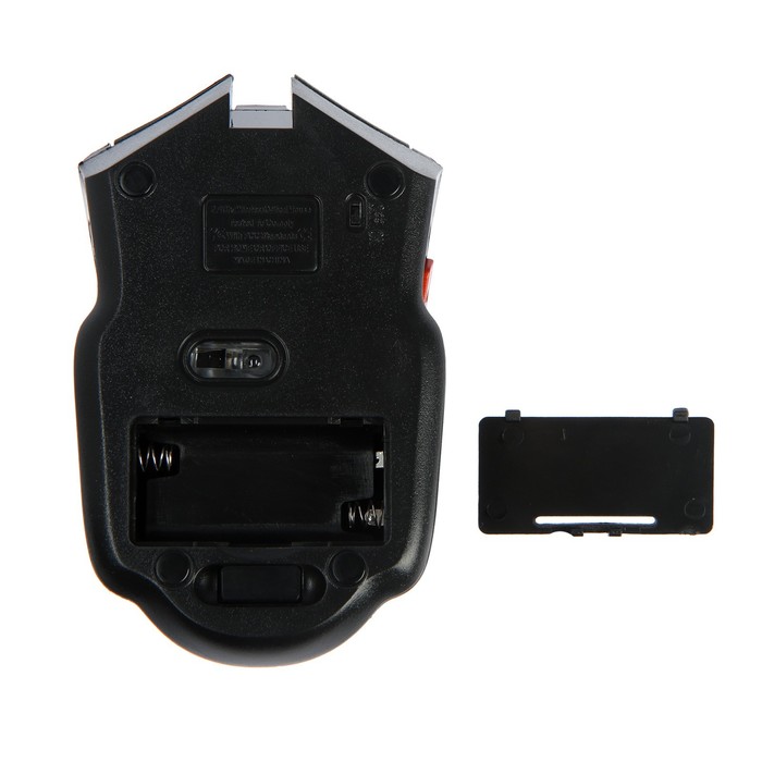 Мышь 113 MB-2.6, беспроводная, оптическая, 1600 dpi, 2xAAA (не в компл.), USB, черная