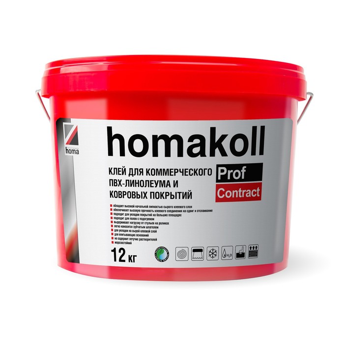 

Клей Homakoll Prof Contract для коммерческого линолеума/ковролина, 12кг