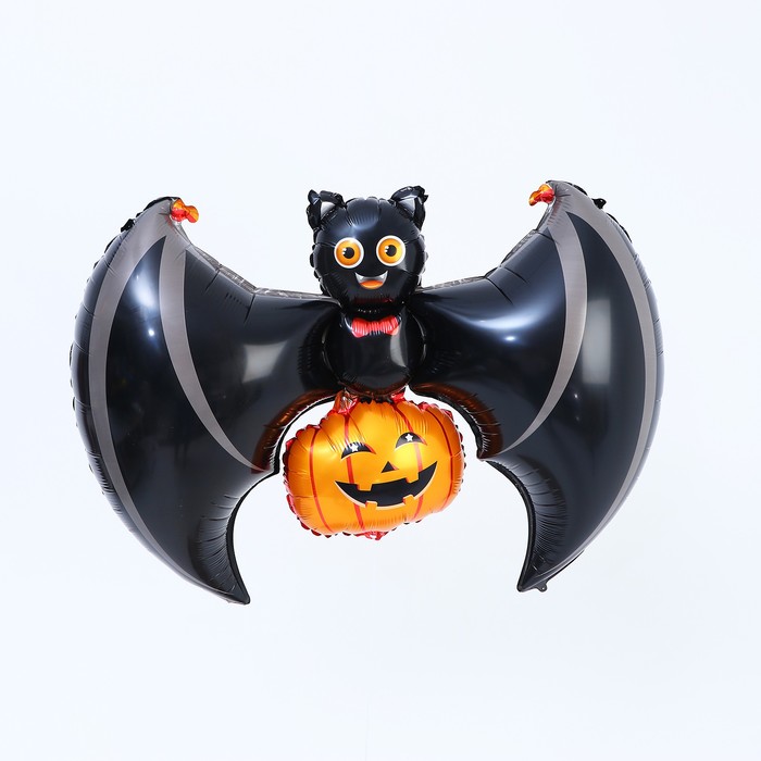 Шар фольгированный 36 «Летучая мышь с тыквой» шар фольгированный 35 летучая мышь вампир