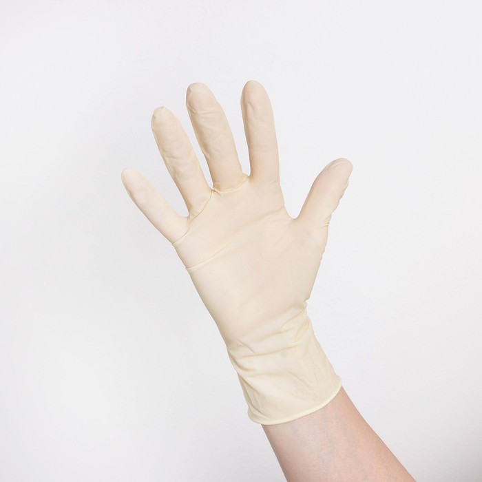 фото Перчатки латексные смотровые неопудренные, размер xl, 100шт/уп, цвет телесный dermagrip