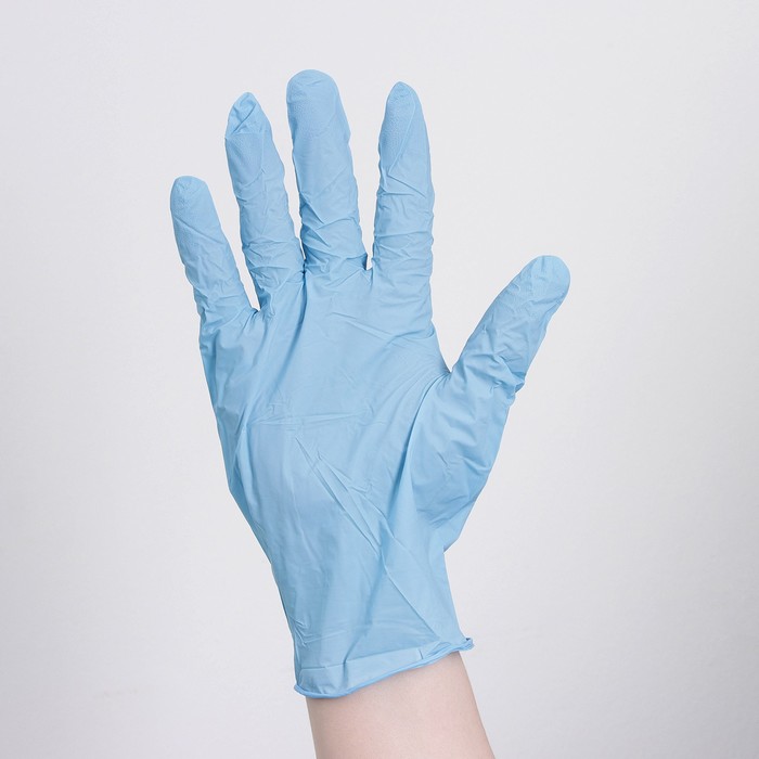 фото Перчатки нитриловые нестерильные неопудренные, размер xl, 180шт/уп, цвет синий dermagrip