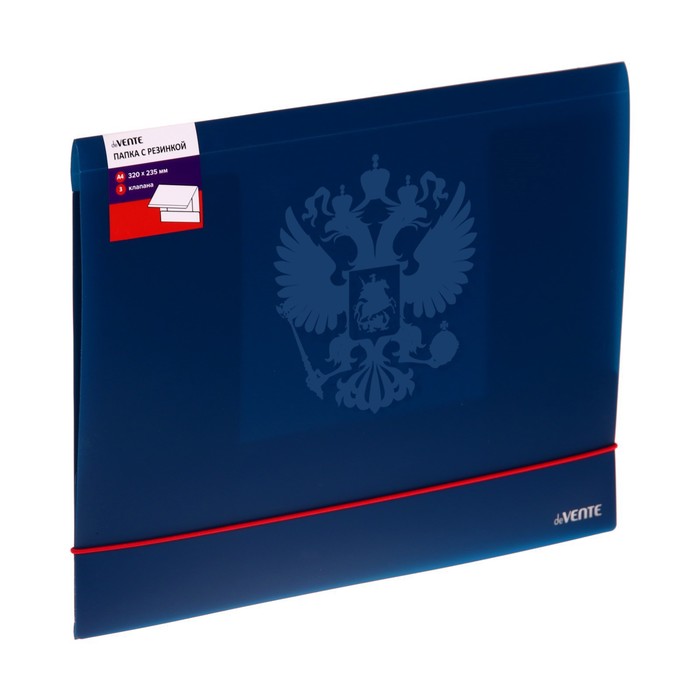 

Папка на резинке А4, 400 мкм, deVENTE "Герб", факт "песок"