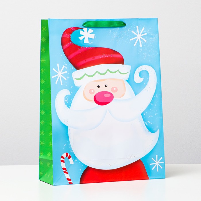 Пакет ламинированный, Дед мороз красный нос 31 х 42 х 12