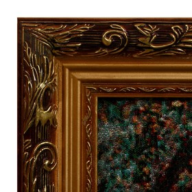 

R198-50х100 Картина из гобелена "Девушка с маской и львы" (57х107)