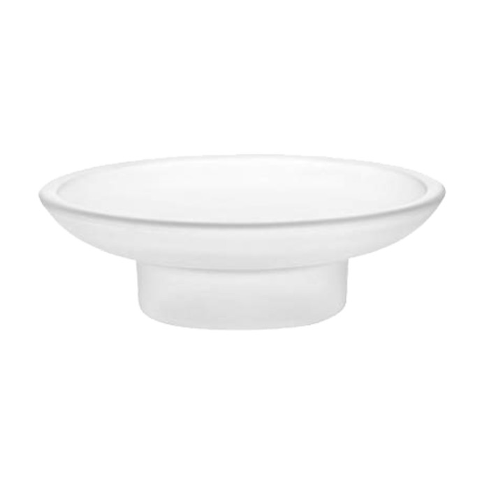 Мыльница стеклянная овальная Solinne стекло-сатин 120₽