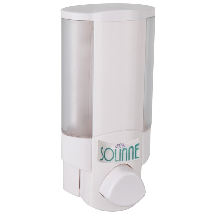 Дозатор для жидкого мыла пластиковый Solinne, цвет белый, 380 мл
