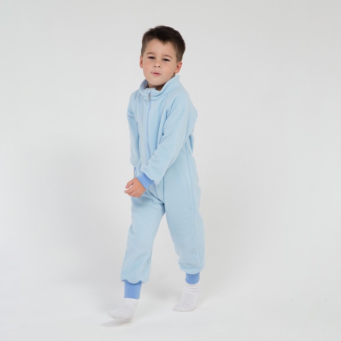 фото Комбинезон детский, цвет голубой, рост 80 см семицвет-тики