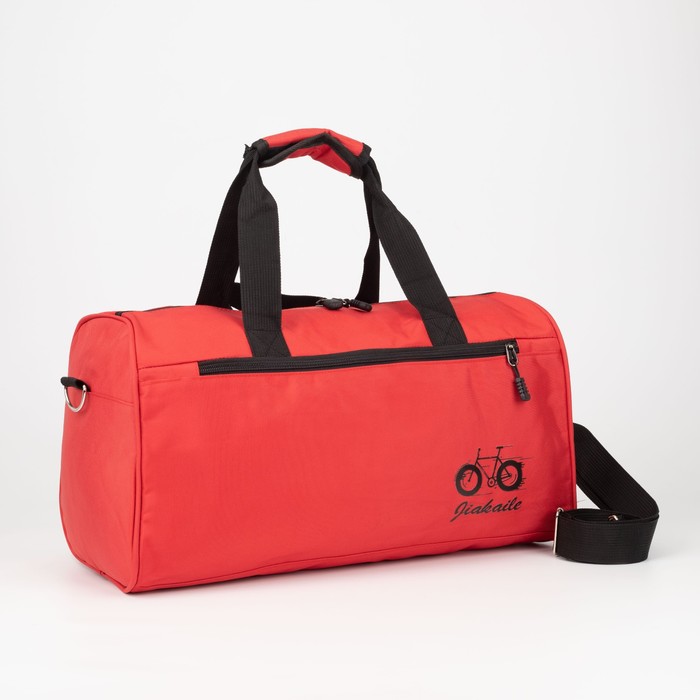 

Сумка спортивная, отдел на молнии, наружный карман, длинный ремень, цвет красный