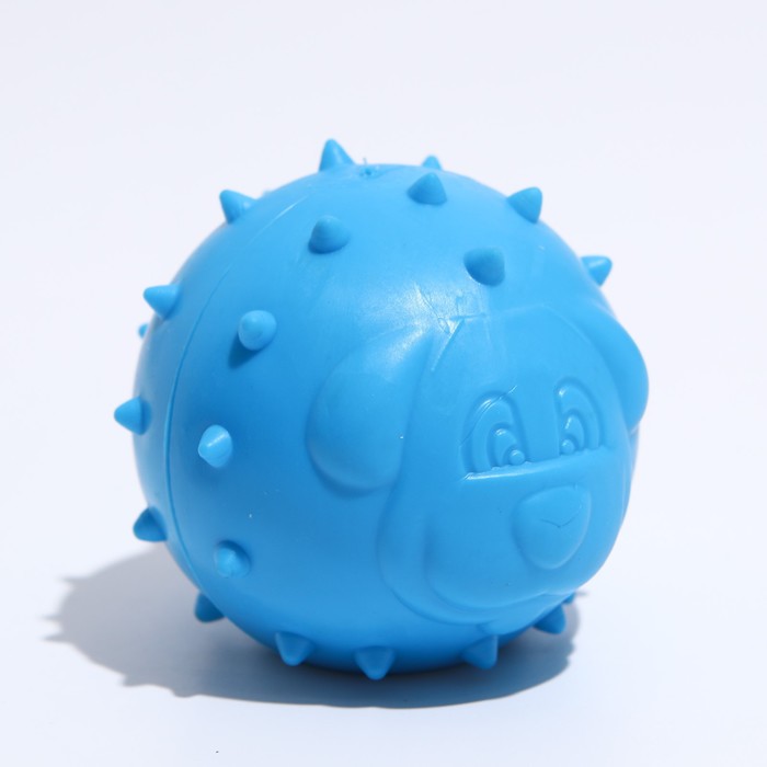 фото Игрушка резиновая "мяч с шипами", 6,5см, микс цветов