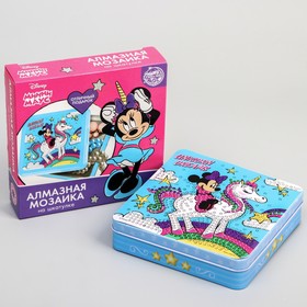 

Алмазная мозаика на шкатулке "Минни Маус" 14*13,6 см