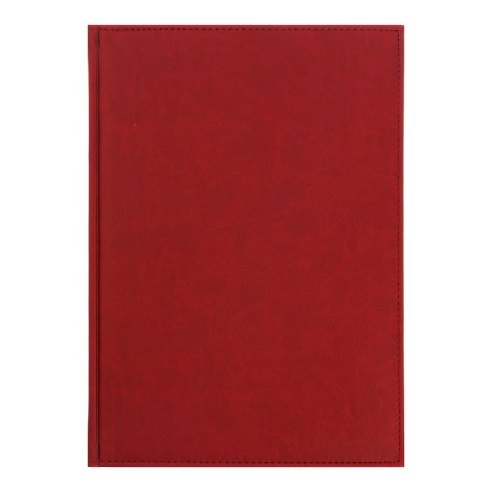 Ежедневник недатированный А4, 160 листов "Вивелла", обложка искусственная кожа, красный коньяк