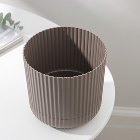 

Кашпо для цветов с поддоном «Вельвет», 1,6 л, d=14 см, цвет серый