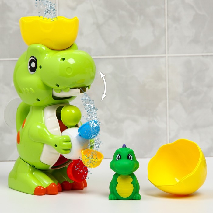 Набор игрушек для ванны «Мельница. Динозаврик», на присоске набор игрушек для ванны мельница дельфин на присоске