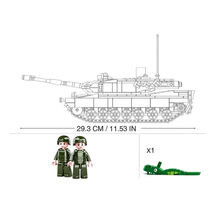 Конструктор Модельки "Боевой танк", 766 деталей