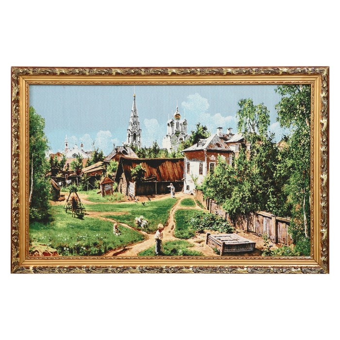 

E104-50х80 Картина из гобелена "Утро в деревне"(57х87)
