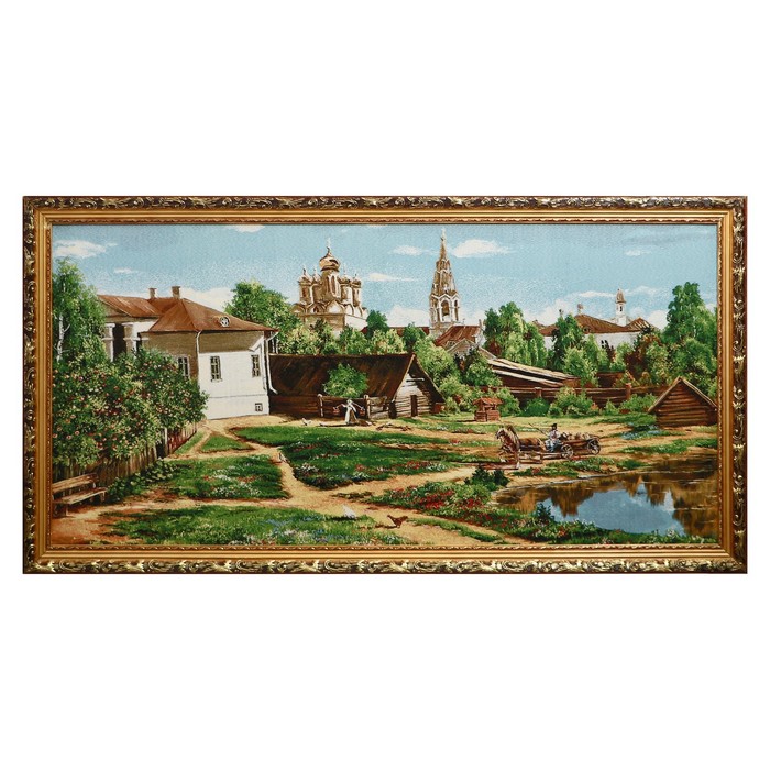 E099-60х120 Картина из гобелена "Деревенское умиротворение" (65х125)