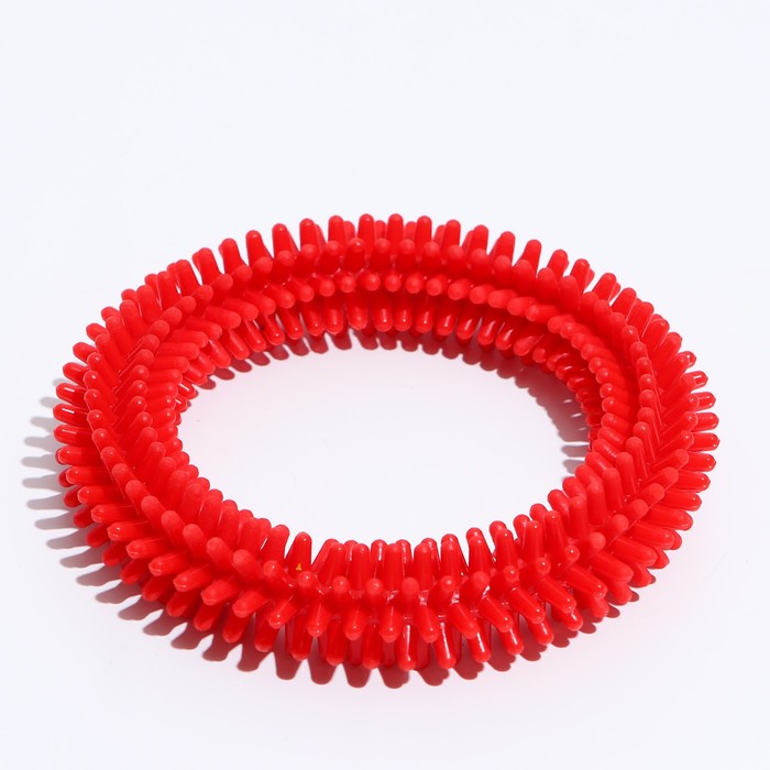 фото Игрушка "кольцо с шипами №6", 15,5 см, красная зооник