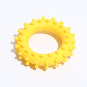 Игрушка "Кольцо с шипами №1", 6,1 см, жёлтая