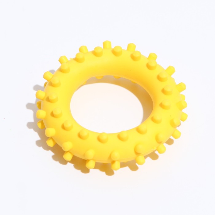 фото Игрушка "кольцо с шипами №1", 6,1 см, жёлтая зооник