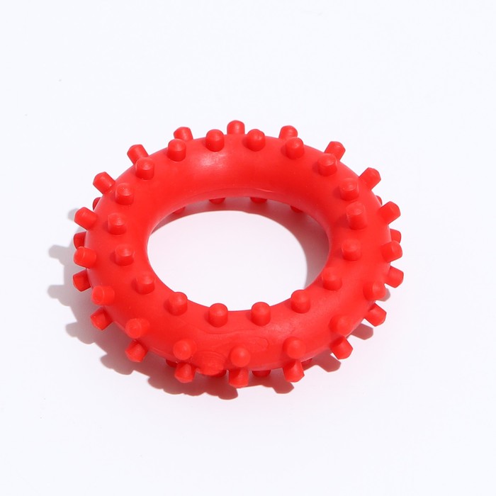 фото Игрушка "кольцо с шипами №1", 6,1 см, красная зооник
