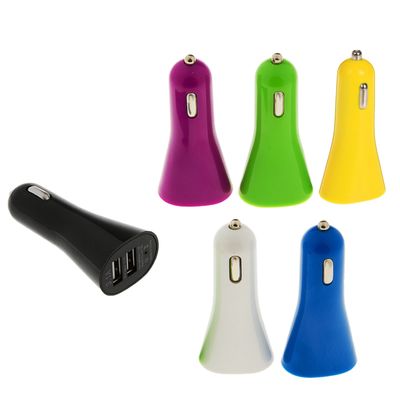 Автомобильное зарядное устройство LuazON UC-03, 2 USB 2.1/1 А, МИКС - Фото 1