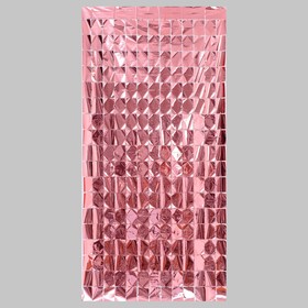 Праздничный занавес, 100 × 200 см, цвет розовое золото