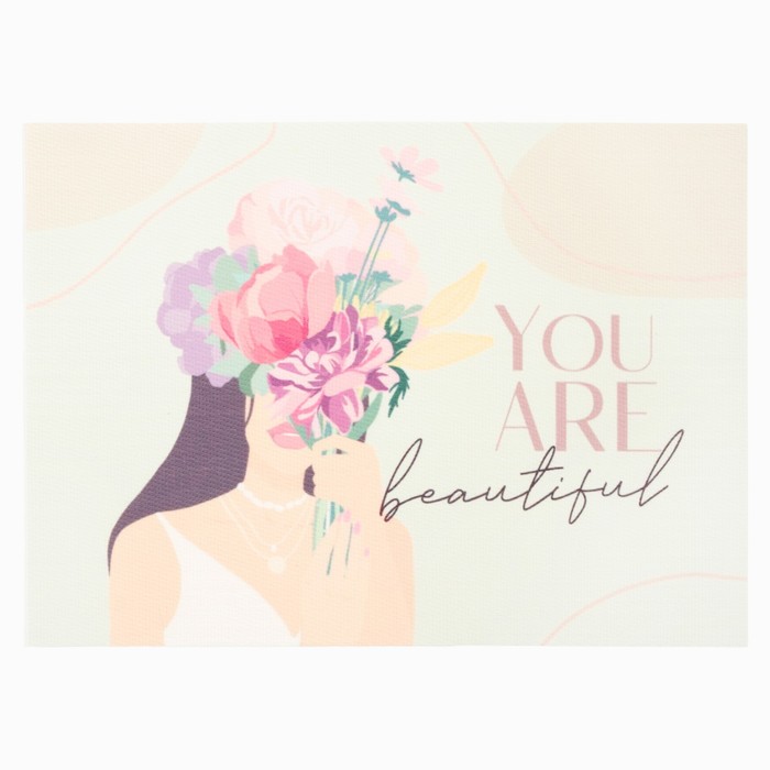 фото Салфетка на стол доляна "you are beautiful" пвх 40*29см