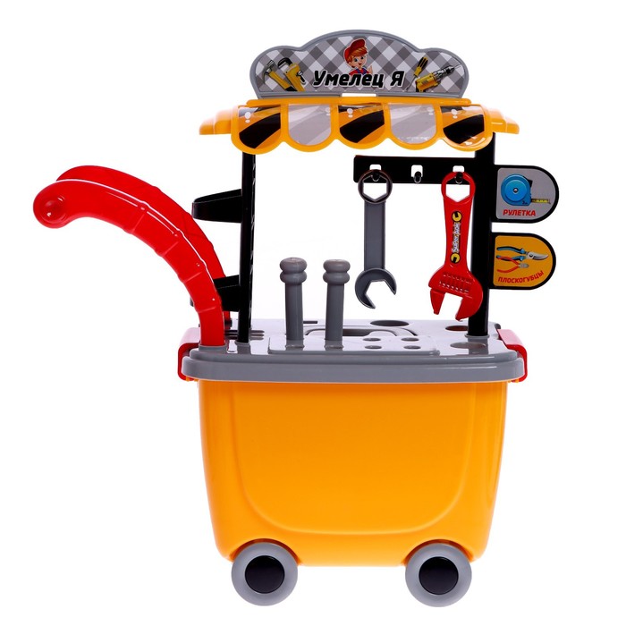 фото Игровой модуль «мастерская на колесах», тележка, 27 деталей woow toys