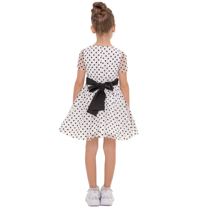 фото Платье для девочек, рост 104 см, цвет белый карамелли