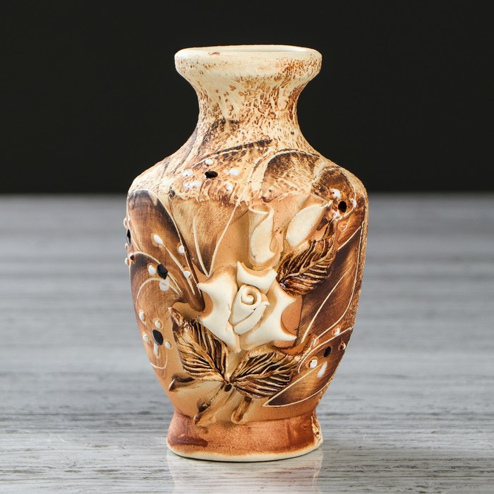 Ваза "Нимфа" малая, лепка, цветы